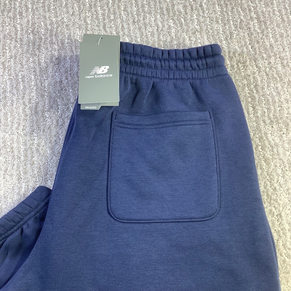 New Balance Relaxed Chenille Cuffed JoggerSweatpants Navy Blue Size M NWT